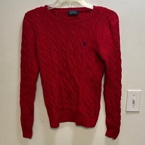 Polo by Ralph Lauren Men's Red Crewneck Sweater